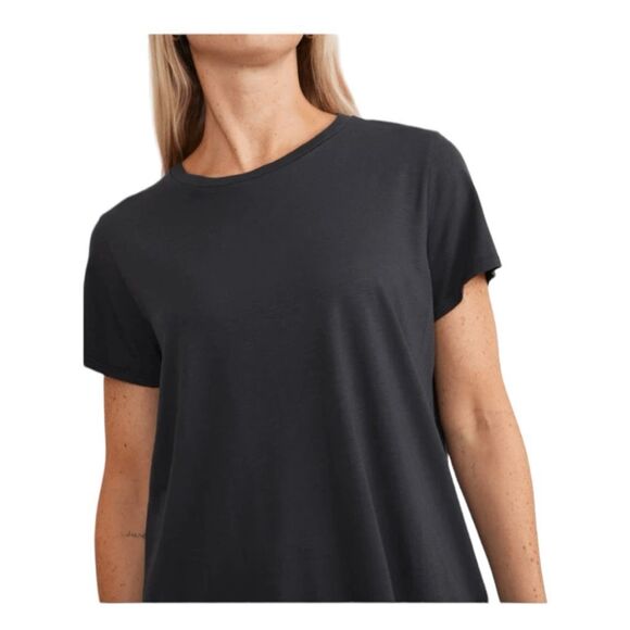 Marine Layer Swing Tee Black Modal Cotton Knit Crewneck Short Sleeve XS - Picture 3 of 9
